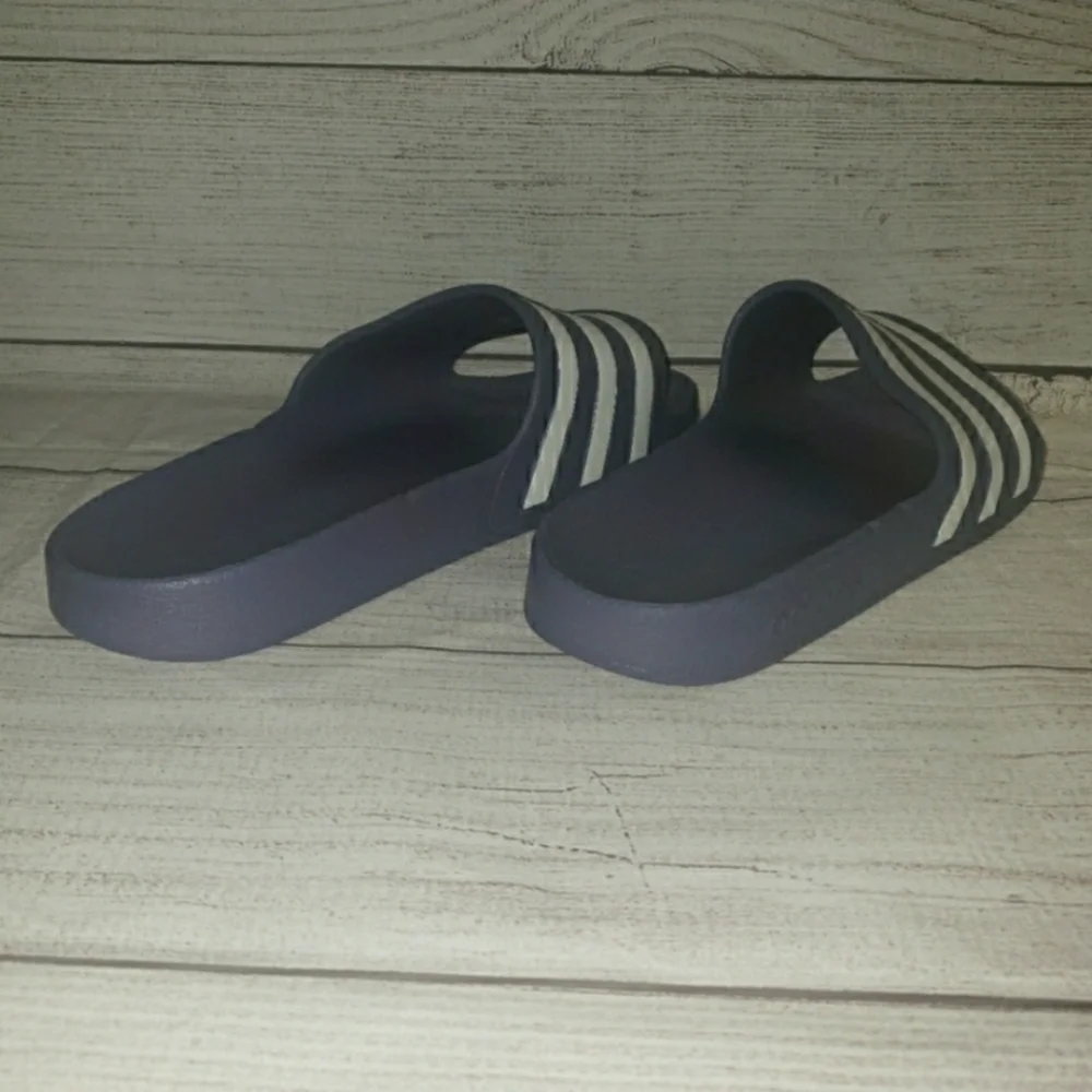 Adidas Adilette Blue White Sliders Men's Sz. 8‎